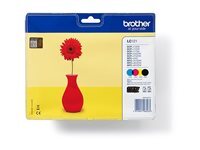 Brother LC121 Value Pack - noir, jaune, cyan, magenta - original - cartouche d'encre