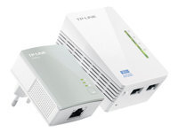 TP-Link TL-WPA4220KIT AV500 2-Port Wifi Powerline Adapter Starter Kit - Pont - HomePlug AV (HPAV) - 802.11b/g/n - Branchement mural