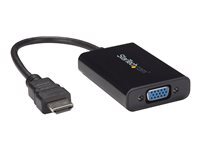 StarTech.com Cable Adaptateur Hdmi Vers Vga Avec Audio Convertisseur Video Hdmi Vers Hd15 Male / Femelle 1920X1080 Adaptateur Video Hdmi / Vga / Audio 25 Cm 25Cm Noir de Inmac Wstore