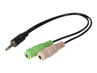 Adaptateur micro + casque stro vers jack 3,5mm 4 points CTIA