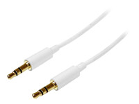 StarTech.com Cable audio stereo Mini-Jack 3,5 mm slim de 2 m - M/M - Blanc - cable audio - 2 m