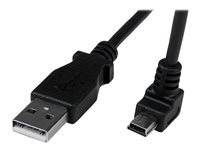 StarTech.com Cable Mini USB 2 m - A vers Mini B coude 90Â° vers le bas - Cable USB Mini B Angle Coude vers le bas - Noir 2m - cable USB - USB pour mini USB type B - 2 m