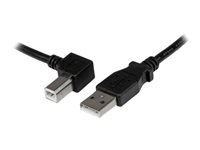 StarTech.com Cable USB 2.0 Type A vers USB Type B Coude a Gauche Male / Male - Adaptateur pour imprimante 3 m Noir - cable USB - USB type B pour USB - 3 m