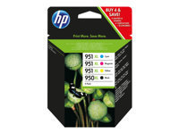 HP 950XL/951XL Combo Pack - pack de 4 - noir, couleur (cyan, magenta, jaune) - original - cartouche