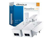 devolo dLAN 550 duo+ - Starter Kit - pont - Branchement mural