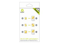 Muvit - adaptateur de sim pack de 3 - nano et micro sim
