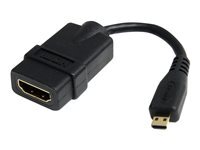 StarTech.com Cable adaptateur HDMI haute vitesse de 12cm - Convertisseur HDMI vers Micro HDMI - F/M - Noir - adaptateur HDMI - 1.2 cm