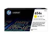 HP 654A - jaune - original - LaserJet - cartouche de toner (CF332A)