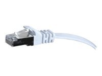 Cordon RJ45 plat catégorie 6 U/FTP snagless blanc - 7,5 m
