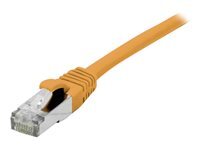 generic - Cordon de raccordement - RJ-45 (M) pour RJ-45 (M) - 2 m - paire torsadée écrantée (F/UTP) - CAT 6a - sans halogène, sans crochet - orange