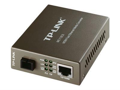TP-Link MC112CS - Convertisseur de mdia  fibre optique - 100Mb LAN - 10Base-T, 100Base-FX, 100Base-TX - RJ-45 / mode unique SC - jusqu\' 20 km - 1 310 (mission)/1 550 (rception) nm