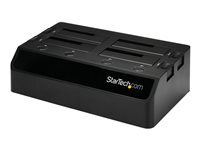 StarTech.com 4-Bay USB 3.0 to SATA Hard Drive Docking Station, USB Hard Drive Dock, External 2.53.5 SATA III (6Gbps) SSDHDD Docking Station, Hot-Swappable Hard Drive Bay - Dual 40mm Fans, Top-Loading - boîtier de stockage