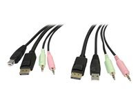 StarTech.com Cable De Commutateur Kvm Displayport Usb 4-En-1 De 1,8 Avec Audio Et Microphone Cable Video / Usb / Audio 1.8 Taille 4 de Inmac Wstore