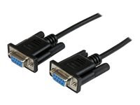 StarTech.com Cable null modem serie DB9 RS232 de 2m - Cordon serie DB9 vers DB9 - Femelle / Femelle - Noir - cable de modem nul - DB-9 pour DB-9 - 2 m