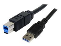 StarTech.com Cable USB 3.0 SuperSpeed 3 m - Cordon USB 3.0 A vers B Male / Male - 3 metres Noir - cable USB - USB Type B pour USB type A - 3 m