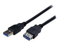 StarTech.com Cable d'extension USB 3.0 SuperSpeed de 2m - Rallonge / Prolongateur USB A vers A - Repeteur USB 3.0 - M/F - Noir - rallonge de cable USB - USB type A pour USB type A - 2 m