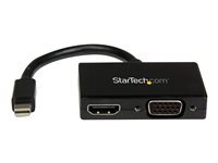 StarTech.com Adaptateur audio / video de voyage - Convertisseur 2-en-1 Mini DisplayPort vers HDMI ou VGA - 1920x1200 / 1080p - convertisseur video - noir