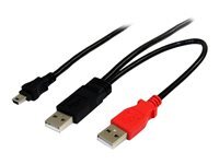 StarTech.com Cable Usb En Y A Vers Mini B De 1,8 Cordon Usb Pour Disque Dur Externe 2X Usb A (M) Vers 1X Usb Mini B (M) Cable Usb Usb Pour Mini Usb Type B 1.8 Taille 2.0 de Inmac Wstore