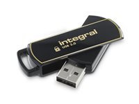 Integral Secure 360 - Clé USB - 8 Go - USB 3.0 - Noir élégant