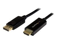 StarTech.com Cable adaptateur DisplayPort vers HDMI de 2 m - Convertisseur DP vers HDMI avec cable integre - M/M - Ultra HD 4K - Noir - cable adaptateur - DisplayPort / HDMI - 2 m