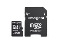 Integral Smartphone and Tablet - Carte mémoire flash (adaptateur microSDHC - SD inclus(e)) - 32 Go - Class 10 - microSDHC UHS-I