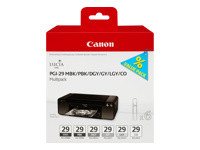 Canon PGI-29 MBK/PBK/DGY/GY/LGY/CO Multipack - pack de 6 - gris, gris clair, gris fonce, noir mat, p