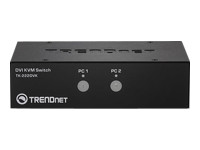 TRENDnet TK 222DVK - commutateur ecran-clavier-souris/audio/USB - 2 ports - Ordinateur de bureau