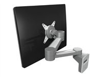 Dataflex ViewLite Monitor Arm 222 - Kit de montage (bras articul, support d'interface) - pour cran LCD - blanc argent - Taille d'cran : jusqu' 24 pouces - montable sur mur