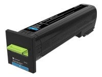 Lexmark À rendement extrêmement élevé cyan original cartouche de toner LCCP LRP pour Lexmark CS820de CS820dte CS820dtfe - vue 2