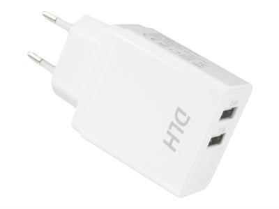 DLH - chargeur secteur 2 ports USB 12w