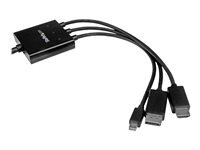 StarTech.com Cable Adaptateur Hdmi, Displayport Ou Mini Displayport Vers Hdmi De 2 Convertisseur Hdmi, Dp, Mini Dp Vers Hdmi Adaptateur Video Displayport / Hdmi 2 2M Noir de Inmac Wstore
