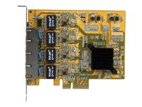 StarTech.com Carte reseau PCI Express a 4 ports Gigabit Ethernet avec chipset Realtek RTL8111G - Adaptateur NIC PCIe GbE - adaptateur reseau - PCIe - Gigabit Ethernet x 4