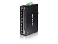 Trendnet 8-port hardened industrial gigabit switch noir