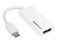StarTech.com Adaptateur Video Usb-C Vers Hdmi Convertisseur Type-C Vers Hdmi Compatible Thunderbolt 4K 30 Hz (Cdp2hdw) Adaptateur Video Externe Taille 3 Blanc de Inmac Wstore