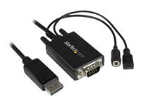 StarTech.com Cable Adaptateur Displayport Vers Vga De 3 Avec Audio Convertisseur Dp Vers Vga M/M 1920X1200 / 1080P Adaptateur Displayport 3 3M de Inmac Wstore