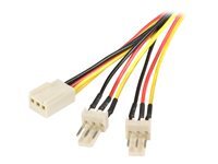 StarTech.com Cable / Cordon d'alimentation en Y pour ventilateur Molex de 30 cm - Cable repartiteur / splitter 1x TX3 (F) vers 2x TX3 (M) - repartiteur d'alimentation de ventilateur - alimentation interne - 3 broches pour alimentation interne - 3 broches