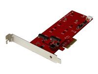 StarTech.com Carte Contrôleur STARTECH PEX2M2 PCI Express 6 Gbit/s Double M.2 SATA Low Profile