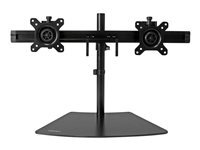 StarTech.com Support de bureau pour 2 ecrans avec base a fabile encombrement - Fixation double moniteur (ARMBARDUO) pied - bras reglable - pour ecran LCD - noir