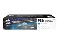 HP 981Y - a rendement extrêmement eleve - cyan - originale - PageWide - cartouche d'encre