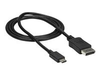 StarTech.com 3Ft/1M Usb C To Displayport Cable 4K 60Hz, Usb-C To Displayport Adapter Cable Hbr2, Usb Type-C Dp Alt Mode To Dp Monitor Video Cable, Compatible With Thunderbolt 3, Black Usb-C Male To Dp Male (Cdp2dpmm1mb) Cable Displayport 24 Pin Taille 1.