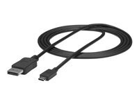 StarTech.com 6Ft/1.8M Usb C To Displayport Cable 4K 60Hz, Usb-C To Displayport Adapter Cable Hbr2, Usb Type-C Dp Alt Mode To Dp Monitor Video Cable, Works With Thunderbolt 3, Black Usb-C Male To Dp Male Cable Displayport 24 Pin Usb-C Pour Displa Taille 1