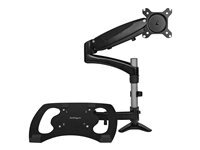 Support Double écran Vertical - Bras Pour 2 écrans 13" à 27" (max 10 Kg Chacun), Hauteur Réglable 70 Cm, Inclinaison Et Rotation, VESA - 14