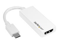 StarTech.com Adaptateur Usb C Vers Hdmi Convertisseur Usb Type C Vers Hdmi Compatible Thunderbolt 4K 60 Hz (Cdp2hd4k60w) Adaptateur Video Hdmi / Usb 15 Cm Taille 3 Blanc de Inmac Wstore