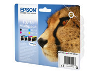 Epson T0715 Multipack - pack de 4 - noir, jaune, cyan, magenta - original - cartouche d'encre