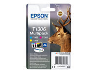 Epson T1306 Multipack - pack de 3 - XL - jaune, cyan, magenta - originale - cartouche d'encre