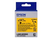 Epson Ruban LK-6YBA14 - Gaine thermor&eacute;tractable HST Noir/Jaune d14/2,5