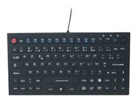 Mcad CUC Exertis Connect 574436 Avec fil USB Clavier à membrane ĄŽERTY Noir Souris incluse