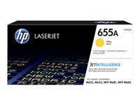 HP 655A - jaune - original - LaserJet - cartouche de toner (CF452A)