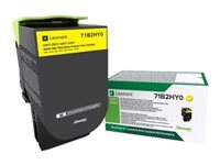 Lexmark X417 - a rendement eleve - jaune - original - cartouche de toner - LCCP, LRP