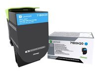 Lexmark X417 À rendement élevé cyan original cartouche de toner LCCP pour Lexmark CS417dn CS517de CX417de CX517de - vue 2